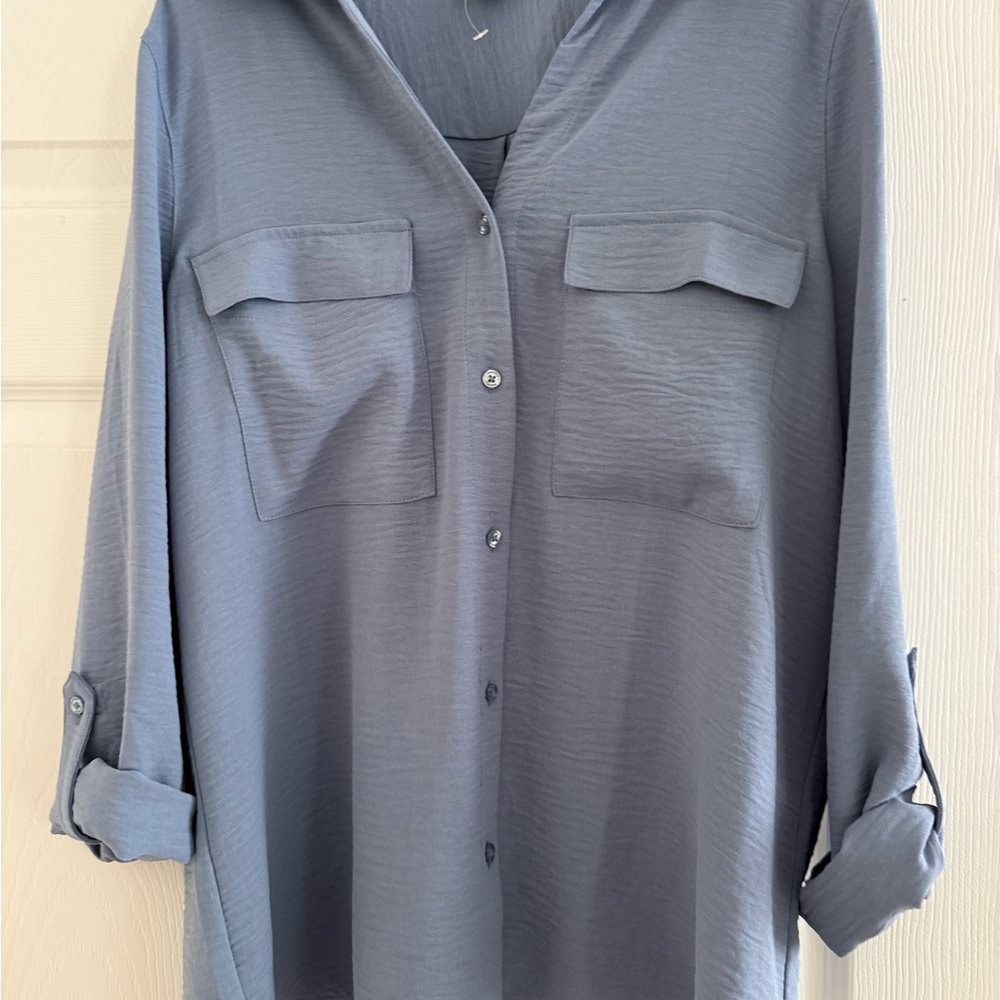 Laundry By Shelli Segal Blue Blouse